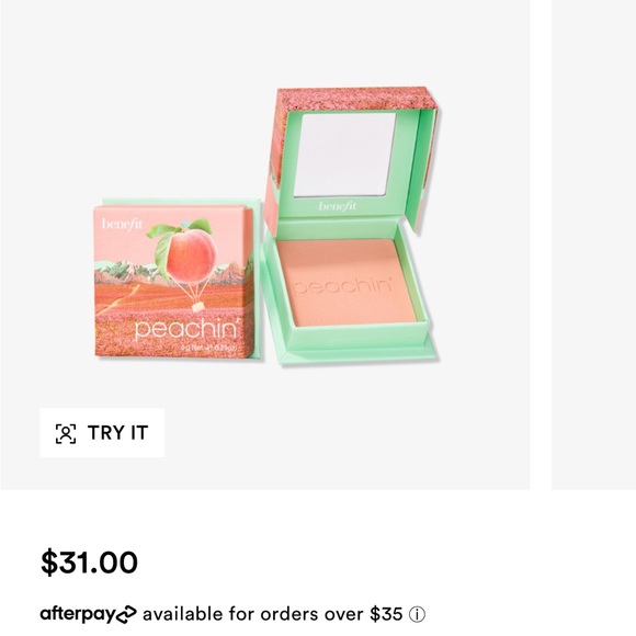 Benefit peachin blush. Full sized! - Picture 3 of 3